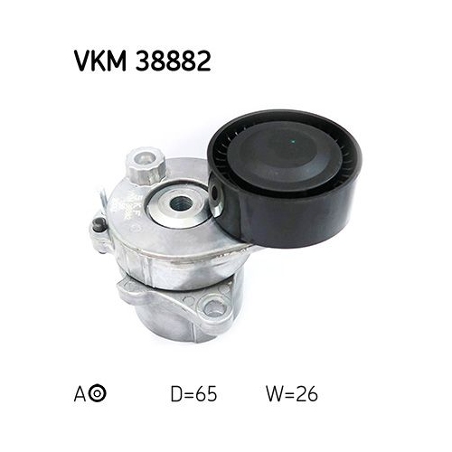 Spannrolle, Keilrippenriemen SKF VKM 38882 f&uuml;r MERCEDES-BENZ, mitte