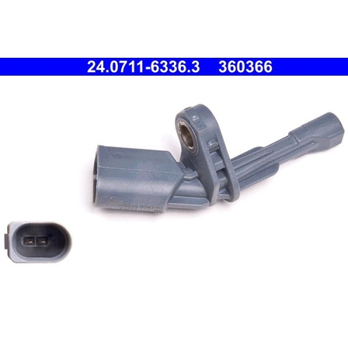 Sensor, Raddrehzahl ATE 24.0711-6336.3 f&uuml;r SEAT VAG, Hinterachse rechts