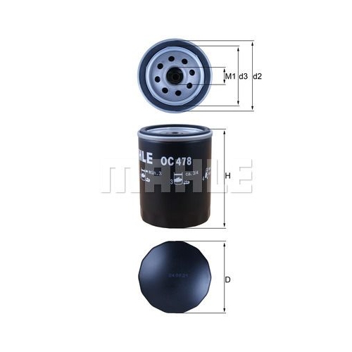 &Ouml;lfilter KNECHT OC 478 f&uuml;r TOYOTA
