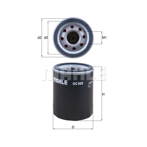 &Ouml;lfilter KNECHT OC 602 f&uuml;r DAIMLER JAGUAR ROVER LAND ROVER