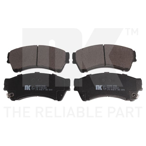 Bremsbelagsatz, Scheibenbremse NK 223255 f&uuml;r MAZDA FORD USA, Vorderachse