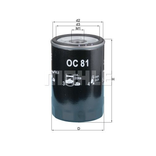 &Ouml;lfilter KNECHT OC 81 f&uuml;r GMC CATERPILLAR