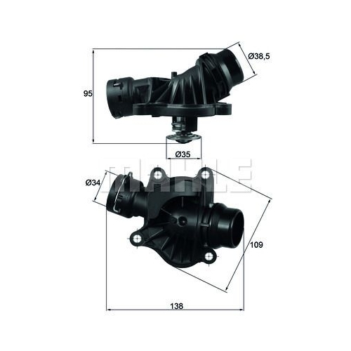 Thermostat, K&uuml;hlmittel MAHLE TI 234 88 f&uuml;r BMW