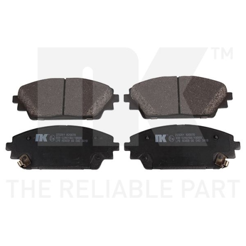 Bremsbelagsatz, Scheibenbremse NK 223261 f&uuml;r MAZDA, Vorderachse