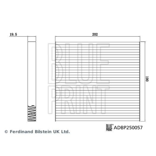 Blue Print 1x ADBP250057BP Innenraumfilter