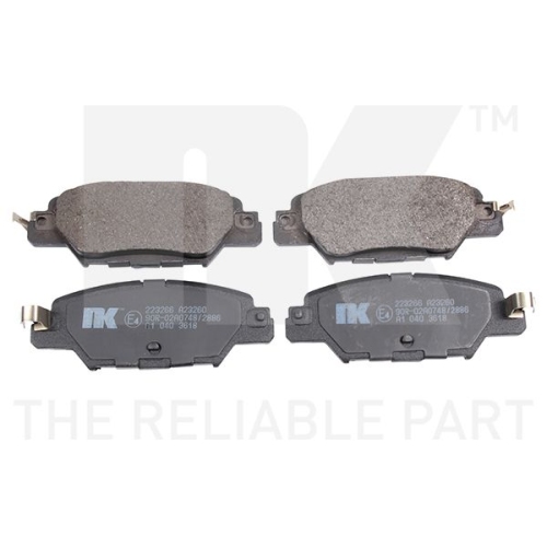 Bremsbelagsatz, Scheibenbremse NK 223266 f&uuml;r MAZDA, Hinterachse