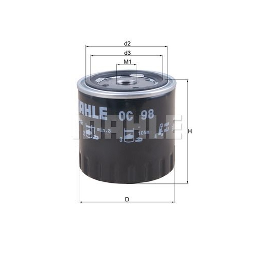 &Ouml;lfilter KNECHT OC 98 f&uuml;r CITRO&Euml;N FIAT FORD GMC MERCEDES-BENZ PEUGEOT TALBOT