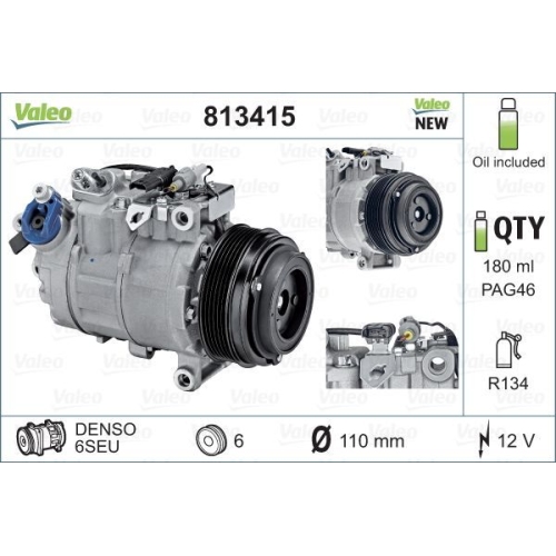 Kompressor, Klimaanlage VALEO 813415 NEW ORIGINAL PART f&uuml;r BMW