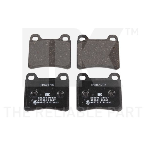 Bremsbelagsatz, Scheibenbremse NK 223306 f&uuml;r MERCEDES-BENZ, Hinterachse