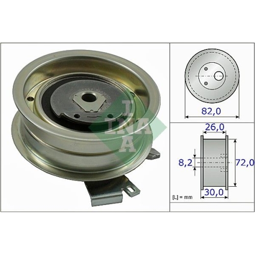 Spannrolle, Zahnriemen INA 531 0203 20 f&uuml;r AUDI SEAT SKODA VW