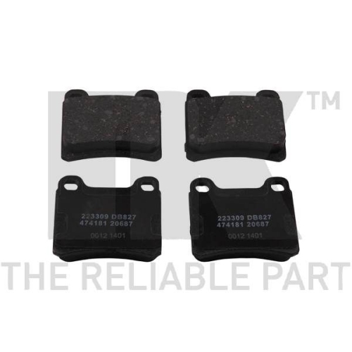 Bremsbelagsatz, Scheibenbremse NK 223309 f&uuml;r MERCEDES-BENZ, Hinterachse
