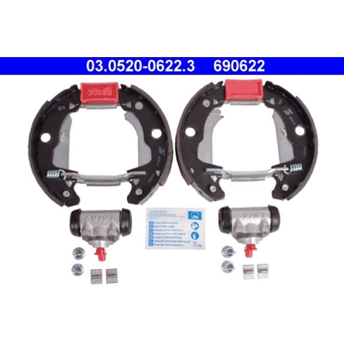 Bremsbackensatz ATE 03.0520-0622.3 Original ATE TopKit f&uuml;r RENAULT, Hinterachse
