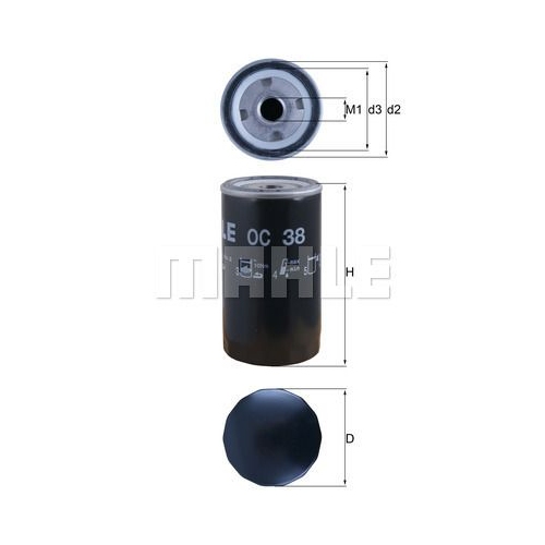 &Ouml;lfilter KNECHT OC 38 f&uuml;r GMC RENAULT ROVER O & K PERKINS CLARK CATERPILLAR