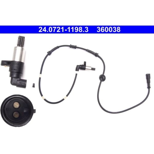 Sensor, Raddrehzahl ATE 24.0721-1198.3 f&uuml;r FIAT, Hinterachse rechts