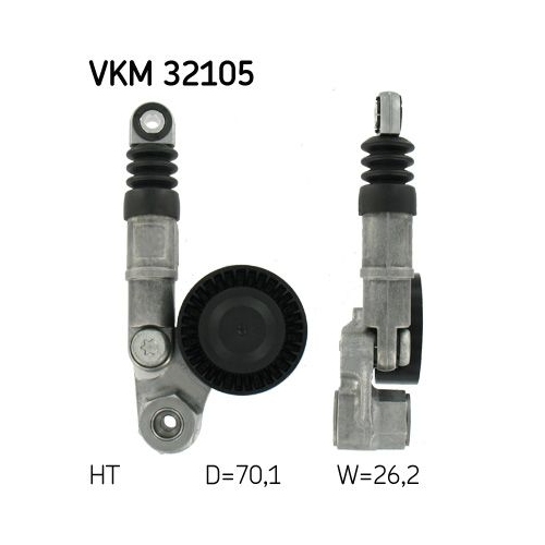 Spannrolle, Keilrippenriemen SKF VKM 32105 f&uuml;r ALFA ROMEO FIAT LANCIA, mitte