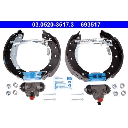 Bremsbackensatz ATE 03.0520-3517.3 Original ATE TopKit f&uuml;r RENAULT DACIA