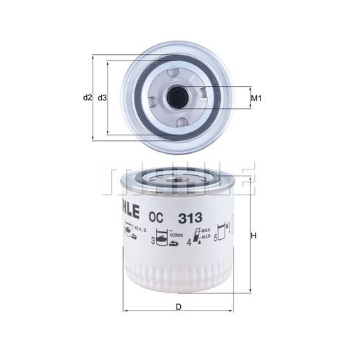 &Ouml;lfilter KNECHT OC 313 f&uuml;r VOLVO