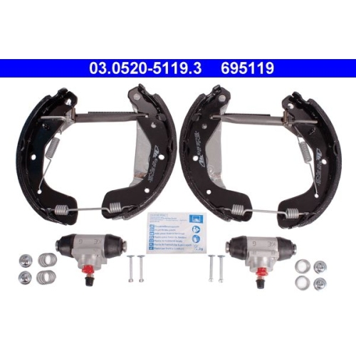 Bremsbackensatz ATE 03.0520-5119.3 Original ATE TopKit f&uuml;r, Hinterachse