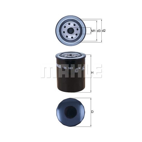 &Ouml;lfilter KNECHT OC 581 f&uuml;r GMC ISUZU