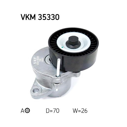 Spannrolle, Keilrippenriemen SKF VKM 35330 f&uuml;r OPEL VAUXHALL CHEVROLET, mitte
