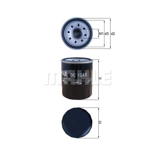 &Ouml;lfilter KNECHT OC 1243 f&uuml;r ISUZU