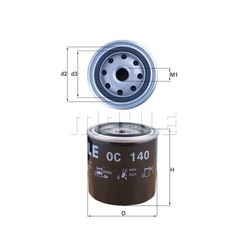 &Ouml;lfilter KNECHT OC 140 f&uuml;r GMC NISSAN, f&uuml;r Motoren ohne Abgasr&uuml;ckf&uuml;hrung