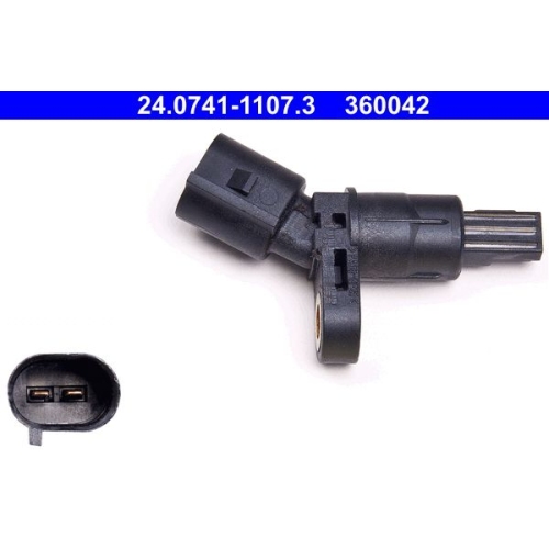 Sensor, Raddrehzahl ATE 24.0741-1107.3 f&uuml;r SEAT SKODA VAG, Hinterachse