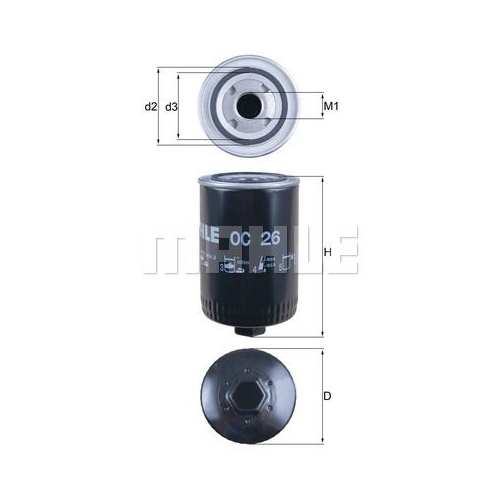 &Ouml;lfilter KNECHT OC 26 f&uuml;r BMW DAF FENWICK FIAT FORD GMC HANOMAG HENSCHEL IVECO