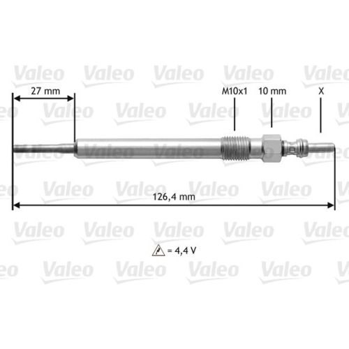 Gl&uuml;hkerze VALEO 345183 f&uuml;r AUDI PORSCHE SEAT SKODA VW