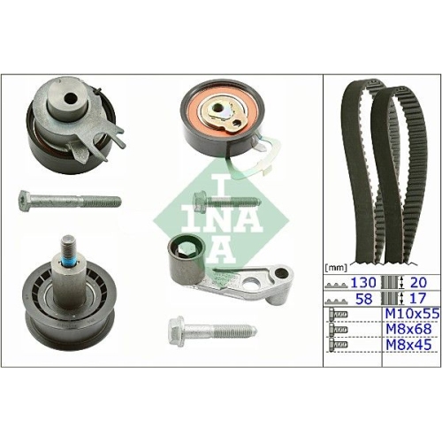 Zahnriemensatz INA 530 0089 10 f&uuml;r AUDI SEAT SKODA VW VW (SVW)