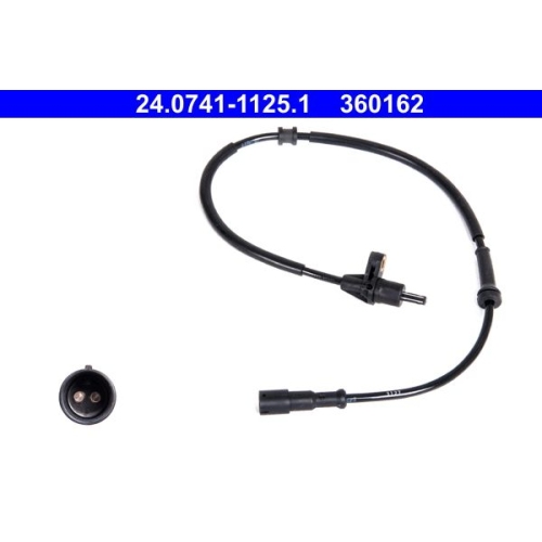 Sensor, Raddrehzahl ATE 24.0741-1125.1 f&uuml;r RENAULT, Hinterachse links