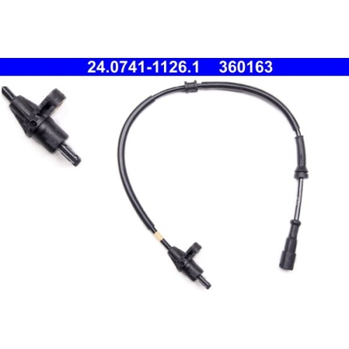 Sensor, Raddrehzahl ATE 24.0741-1126.1 f&uuml;r RENAULT, Hinterachse rechts