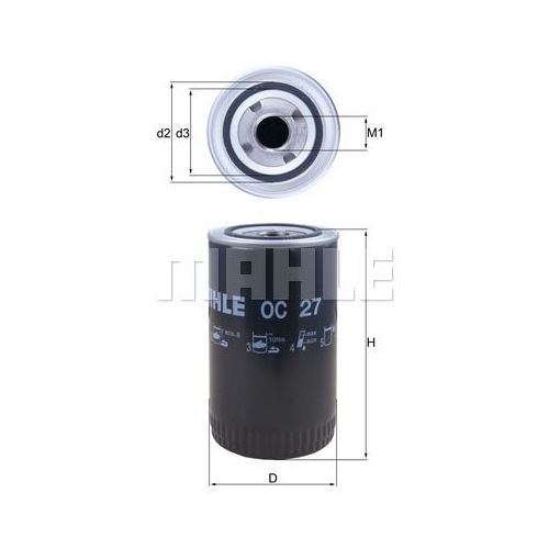 &Ouml;lfilter KNECHT OC 27 f&uuml;r DAF FORD IVECO MAN ROVER O & K POCLAIN LIEBHERR CLAAS