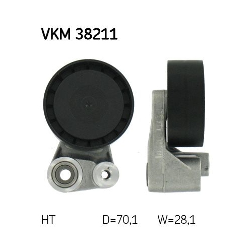Spannrolle, Keilrippenriemen SKF VKM 38211 f&uuml;r BMW, hinten, mitte, vorne