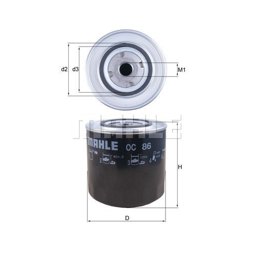 &Ouml;lfilter KNECHT OC 86 f&uuml;r FIAT FORD GMC IVECO RENAULT SAURER VAG MANITOU