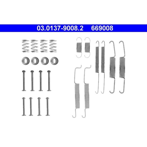 Zubeh&ouml;rsatz, Bremsbacken ATE 03.0137-9008.2 f&uuml;r SEAT VAG, Hinterachse
