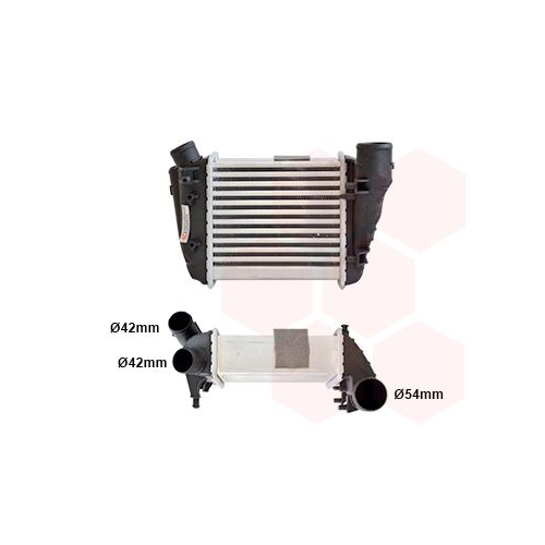 Ladeluftk&uuml;hler VAN WEZEL 03004188 f&uuml;r AUDI, rechts