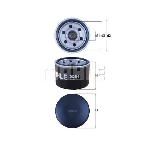 &Ouml;lfilter KNECHT OC 607 f&uuml;r MERCEDES-BENZ MITSUBISHI SMART