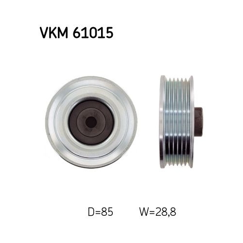 Umlenk-/F&uuml;hrungsrolle, Keilrippenriemen SKF VKM 61015 f&uuml;r TOYOTA