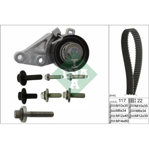 Zahnriemensatz INA 530 0140 10 f&uuml;r FORD MAZDA VOLVO