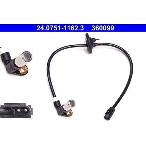 Sensor, Raddrehzahl ATE 24.0751-1162.3 f&uuml;r MERCEDES-BENZ, Hinterachse