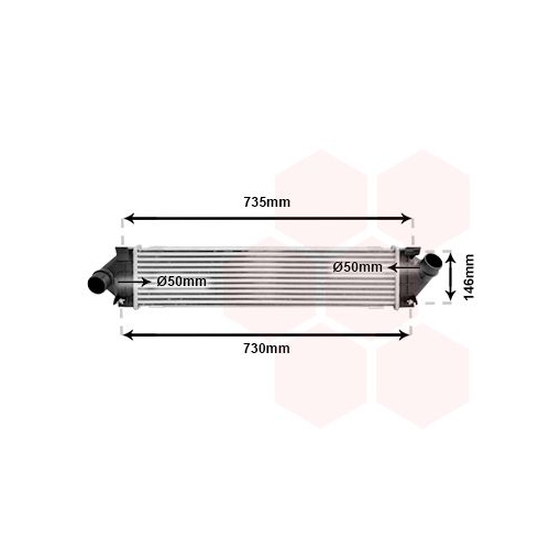 Ladeluftk&uuml;hler VAN WEZEL 18004480 f&uuml;r FORD