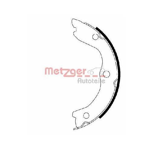 Bremsbackensatz METZGER MG 993 f&uuml;r NISSAN, Hinterachse