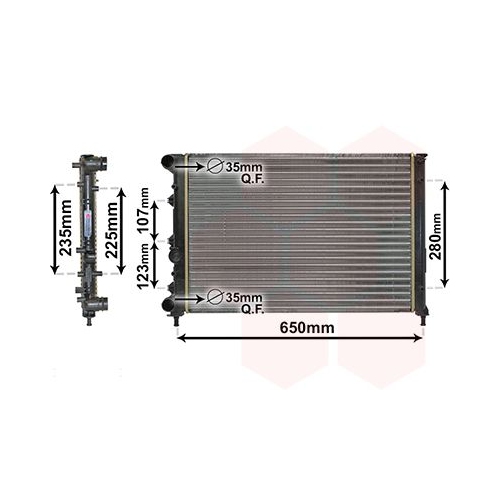 K&uuml;hler, Motork&uuml;hlung VAN WEZEL 01002144 f&uuml;r ALFA ROMEO