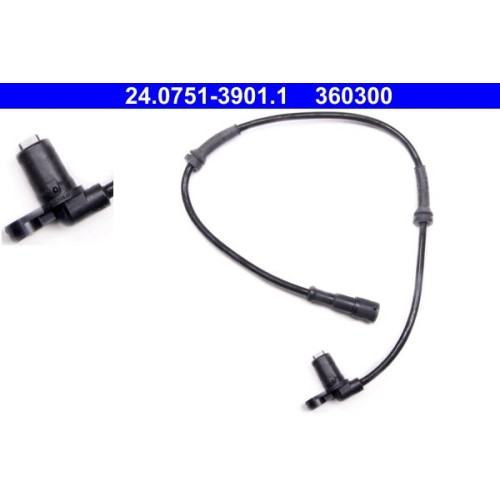 Sensor, Raddrehzahl ATE 24.0751-3901.1 f&uuml;r RENAULT, Vorderachse