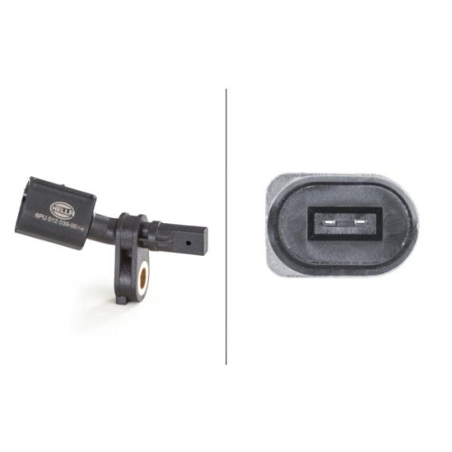 Sensor, Raddrehzahl HELLA 6PU 012 039-001 f&uuml;r AUDI SEAT SKODA VW, Vorderachse