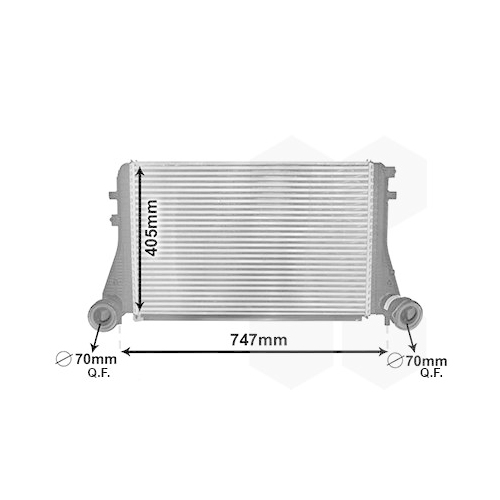 Ladeluftk&uuml;hler VAN WEZEL 58004227 f&uuml;r VW, f&uuml;r Fahrzeuge mit/ohne Klimaanlage