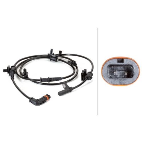 Sensor, Raddrehzahl HELLA 6PU 230 040-261 f&uuml;r CHRYSLER, Hinterachse, Vorderachse