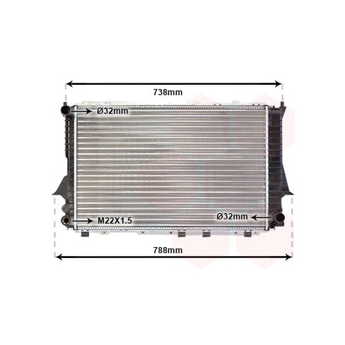 K&uuml;hler, Motork&uuml;hlung VAN WEZEL 03002083 f&uuml;r AUDI