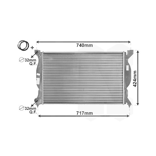 K&uuml;hler, Motork&uuml;hlung VAN WEZEL 03002201 *** IR PLUS *** f&uuml;r AUDI